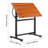 Drafting Table, Adjustable 0°–90° Tilt Drawing Desk, Portable Artist Table with Black H-Frame and Brown Desktop, Wooden Painting Desk Craft Workstation for Reading, Writing, Crafting, Meeting