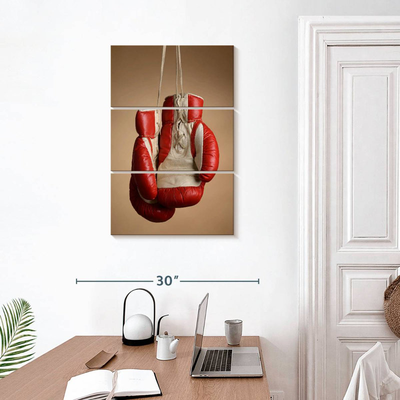 Sireci Hanging Retro Boxing Gloves, 32" H x 20" W