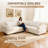 88.2" L-Shaped Chenille Sleeper Sofa Couch With Pull-Out Queen Bed, Nailhead Trim & Rolled Arms - 5-Seater Convertible Sectional For Living Room, Apartment & Office，Beige-231618808
