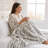 Snow Chinchilla Knitted Throw Blanket-61992046-61992054