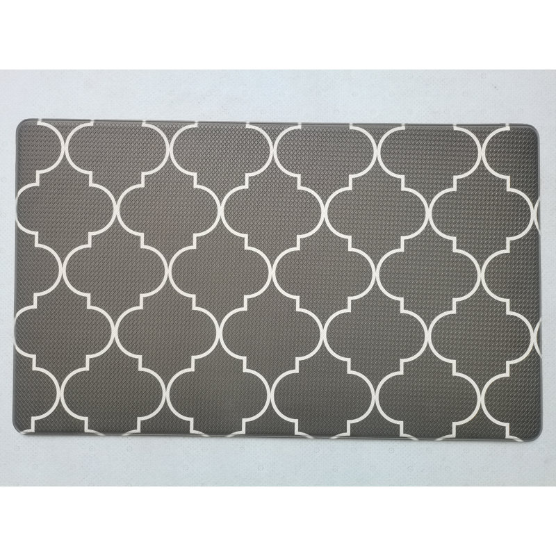 Tapis de bain en PVC avec envers antidérapant Vero, Gris anthracite, 2 po x 18 po