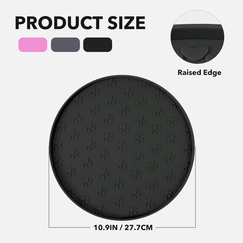 Tapis en silicone pour animaux de compagnie - Tapis d'alimentation pour chien et chat imperméable