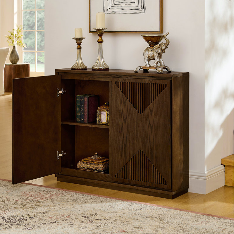 Buffet Mid-Century moderne en noyer foncé