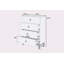 Meuble de chambre à coucher moderne de conception moderne 1 pièce crème 4 tiroirs avec plateau en faux marbre