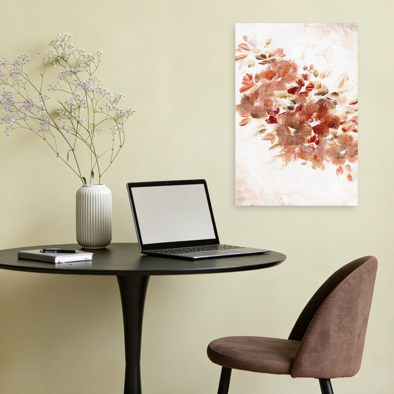 «Warm Warm Florals Abstract Contemporary Delicate Nature Flower», art mural