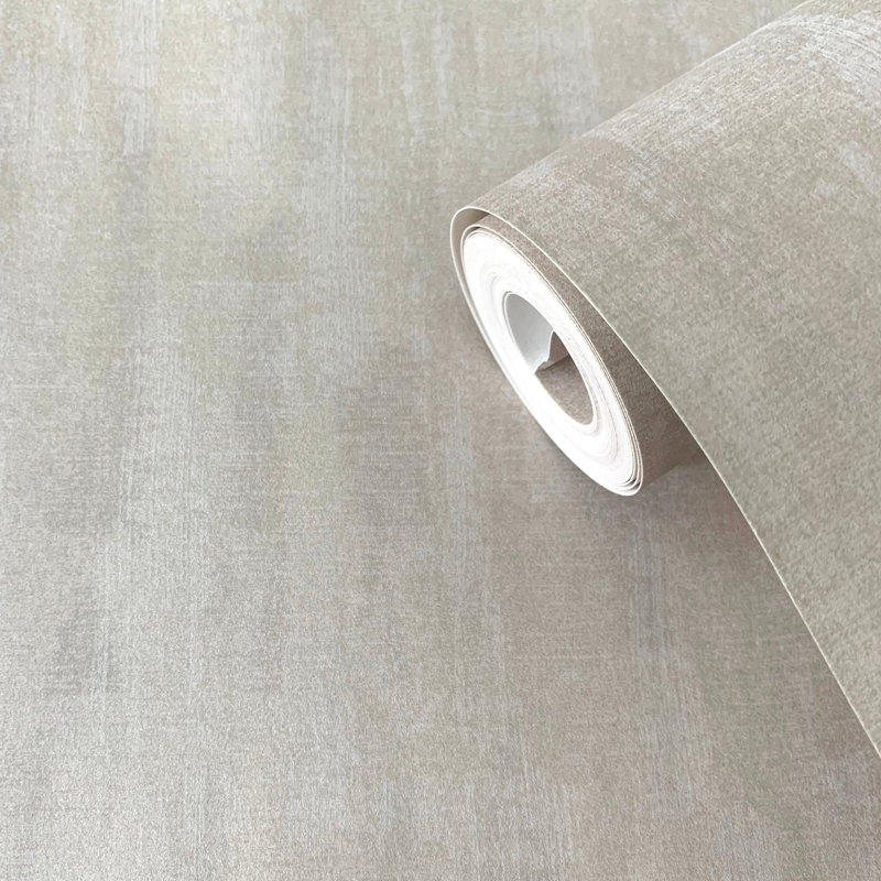 Boutique Shimmery Tonal Plain Wallpaper Roll, Cream