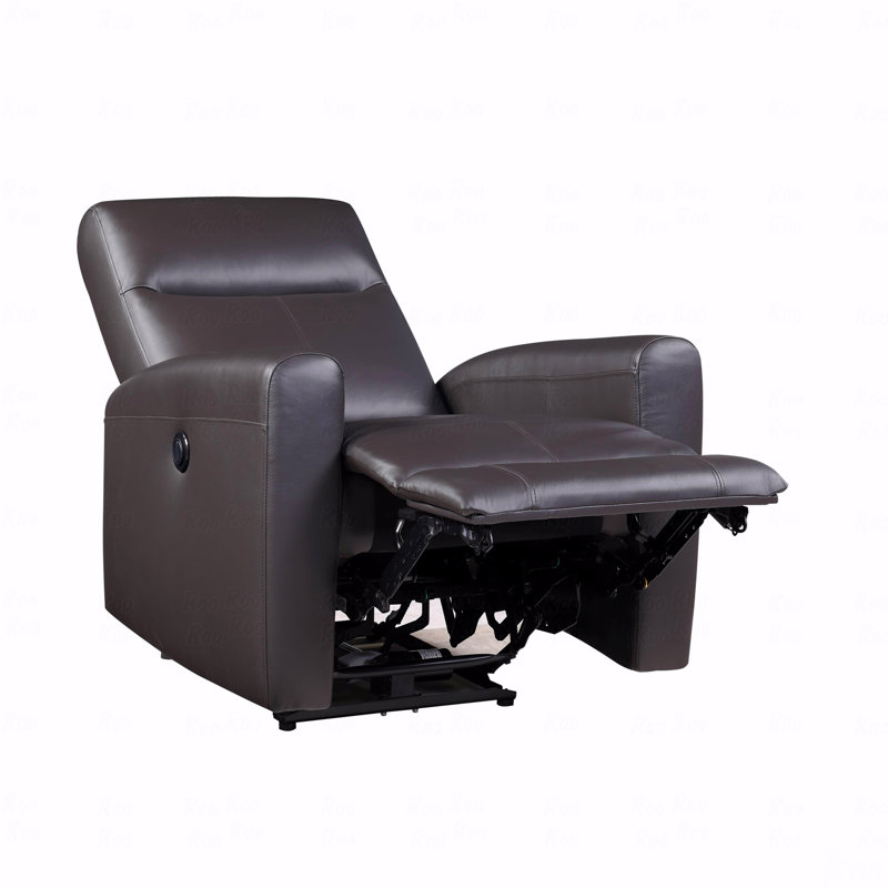 Brown Top Grain Leather Match With Power Motion Function With Recliner Function
