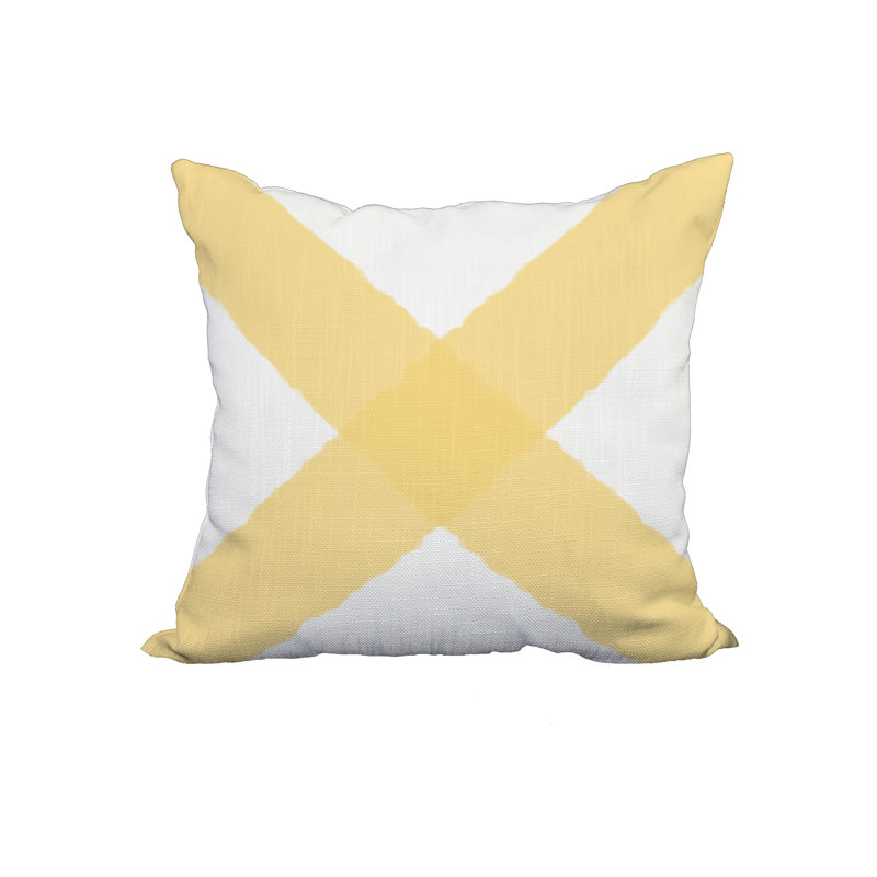  Housse de coussin en coton X Insert the Spot, 18 po x 18 po, Jaune