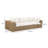 Cali Natural Performance Fabric & Brown Wicker Modular Outdoor Sofa