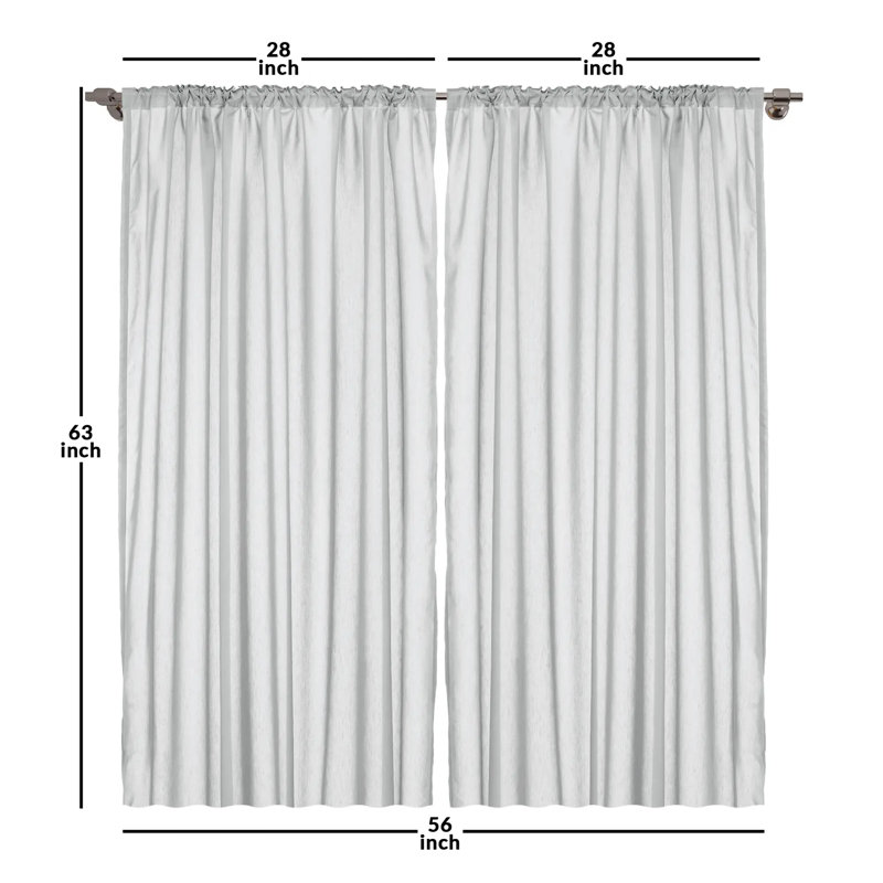 Room Darkening Sliding Panel Pair, 28" x 63"