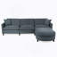 Canapé modulaire 107,87 pi avec 1 repose-pieds, coussin de siège et coussin de dossier amovible