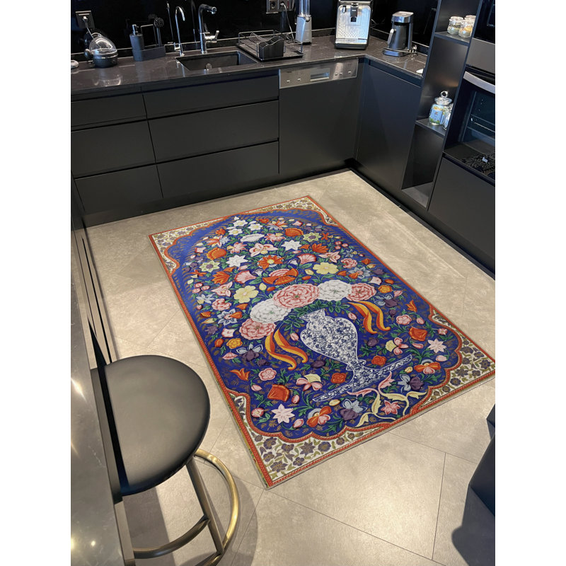 Tapis décoratif multicolore Mira, Rectangle 3 pi 9,81 po x 4 pi 11,06 po