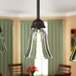 5.25'' H x 5'' W Glass Bell Pendant Shade