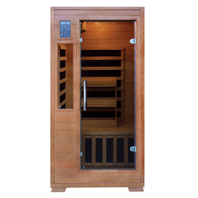 Natural Hemlock 1-2 Person Infrared Sauna with Carbon Heaters
