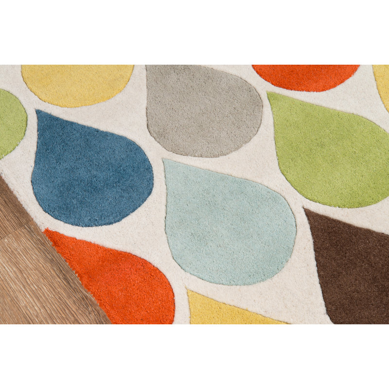 Tapis vert en laine touffeté à la main Javeed, Tapis de couloir 2 pi 3 po x 8 pi
