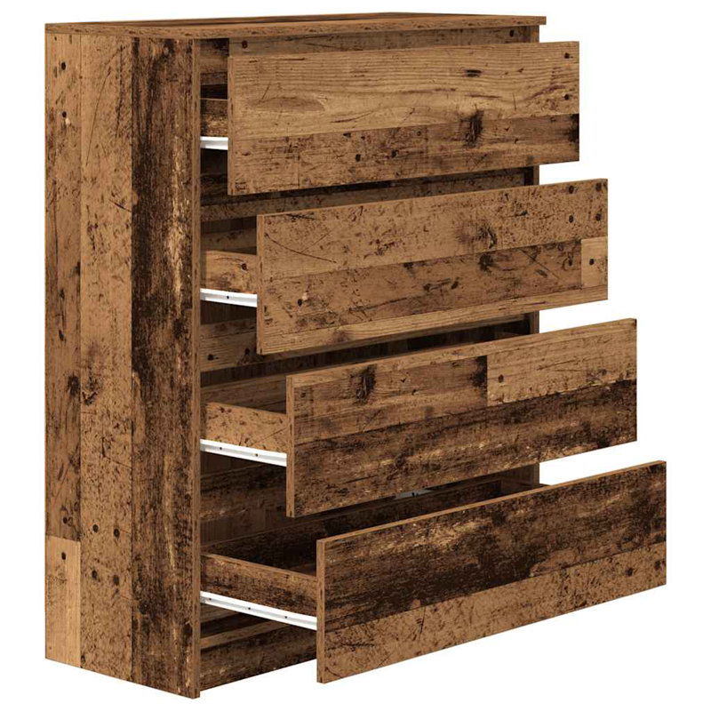 Sideboard 80X35x99 Cm Engineered Wood, Old Wood