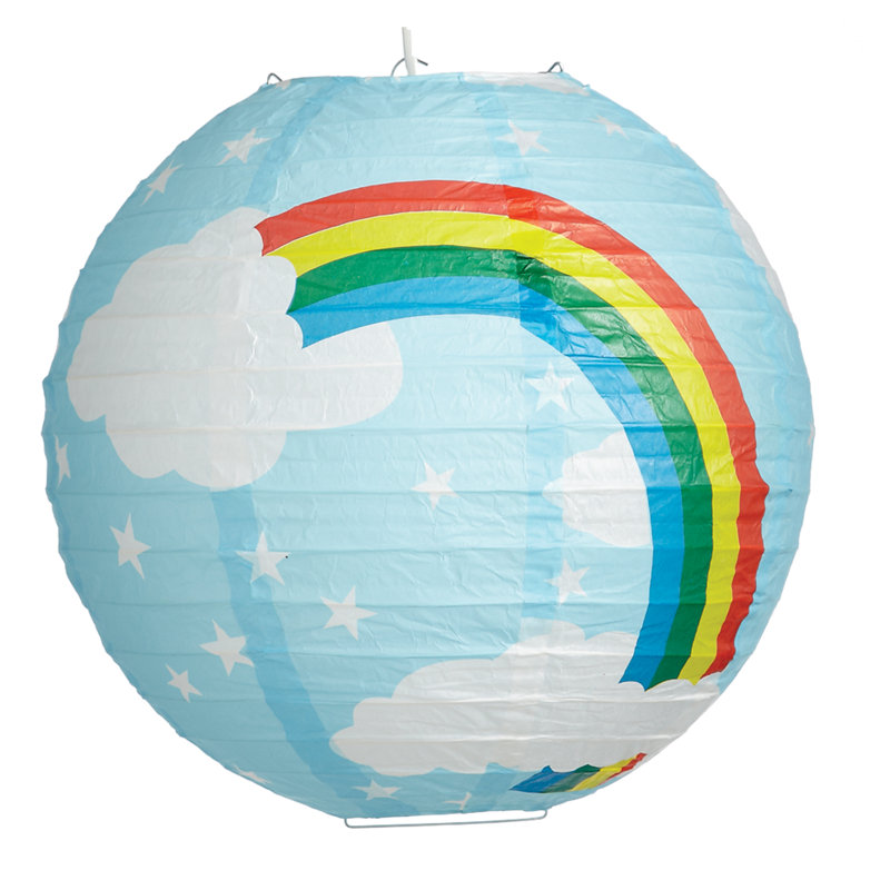 35cm H Paper Round Pendant Shade ( Screw On ), Blue