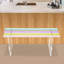 Banc à chaussures en acrylique couleur arc-en-ciel
