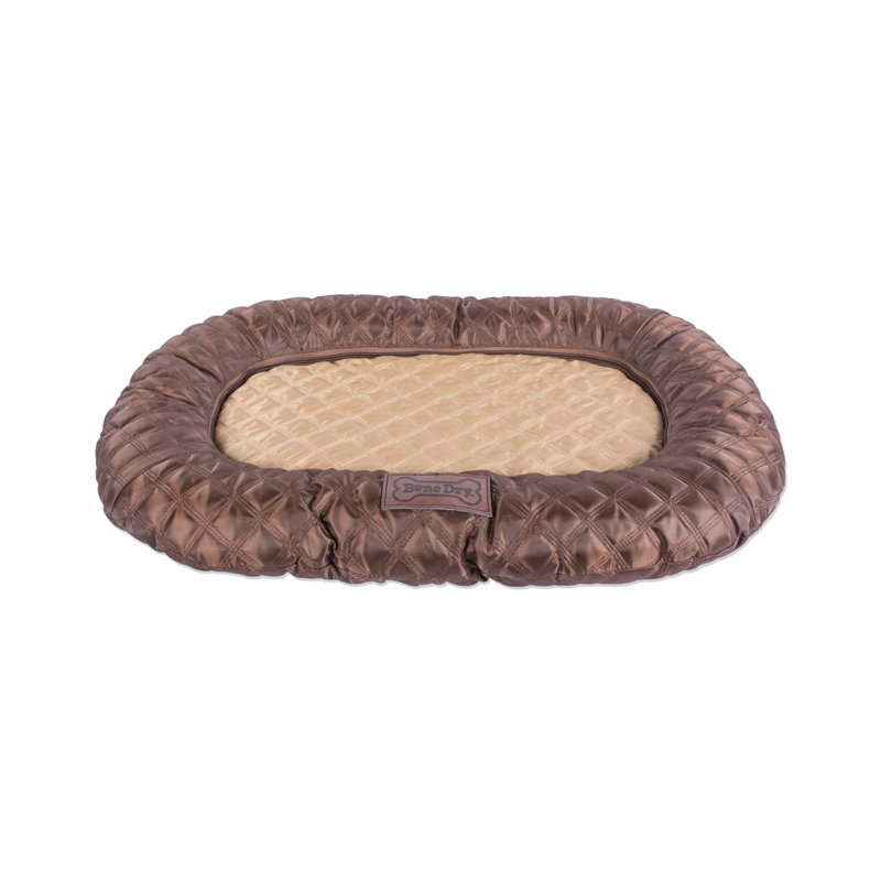 Traversin matelassé Calton, Moyen (l 28 po x P 20 po x H 2 po), Brun