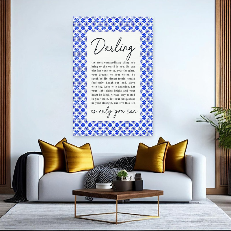Darling Modern Abstract Wall Art, 60" H x 40" W