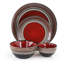 Service de table 16 pièces Gibson Elite Café Versailles - Rouge