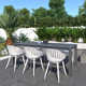 Anautica 86.5'' Rectangular 6 - Person Outdoor Dining Set