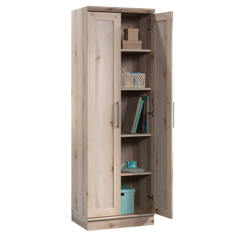 Carnesha 4 - Shelf Storage Cabinet, Pacific Maple