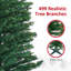 Arbre de Noël artificiel 7 pi, arbre de Noël mince avec 499 branches réalistes et support en plastique, vert