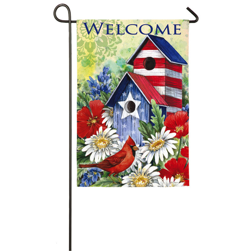 Drapeau du jardin d'oiseaux et du cardinal Varian