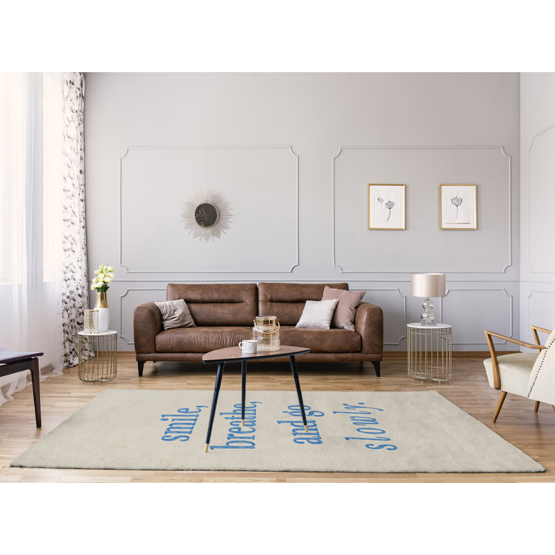 Quotes Chenille Indoor Rug, Rectangle 5' x 7'