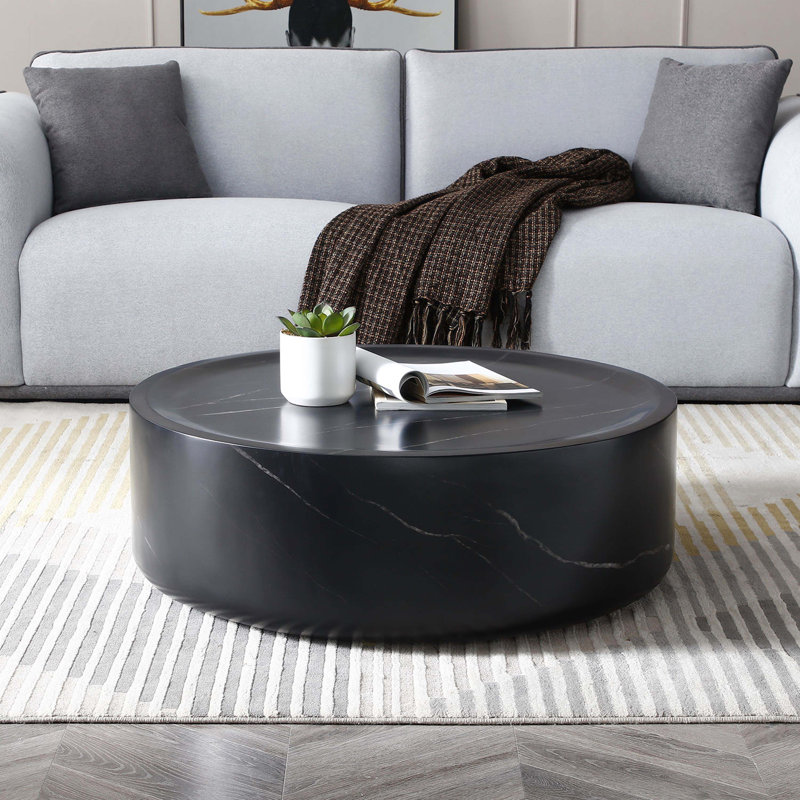 Gracie Oaks Vozelle Round Coffee Table - Modern Design
