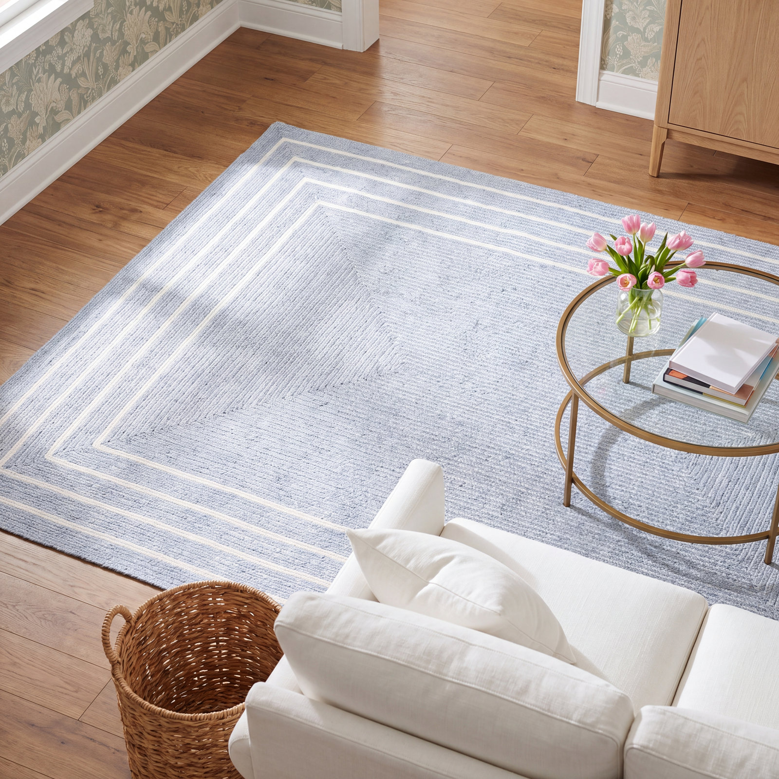 Machine Washable Hand-Woven Braided Rug, Rectangle 8' x 10'