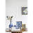 D9.5x16" Blue and White Chinoiserie Flower vase with Gold Accents