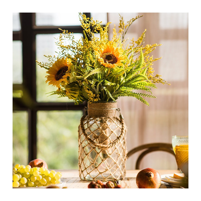 Arrangement floral à tournesol artificiel bouquet