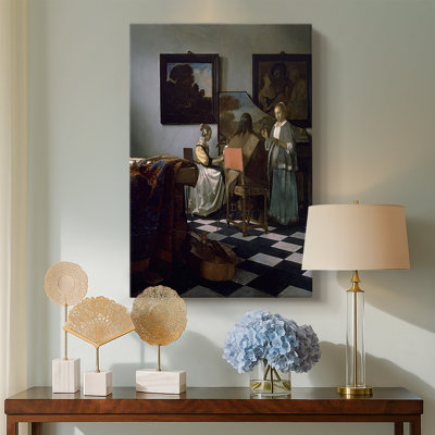 The Concert -Gallery Wrapped Canvas by Johannes Vermeer