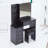 Middle Size Left Bedside Cabinet Vanity Table + Cushioned Stool, Extra Large Right Sliding Mirror, Multi Layer High Capacity Storage, Practical Fashionable Dresser, Suitable For Middle Space-784324023