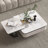 Simple light luxury rock panel coffee table-105835026
