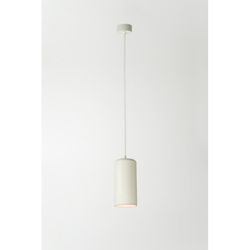Be.pop 1 - Light Cylinder Pendant, White, White