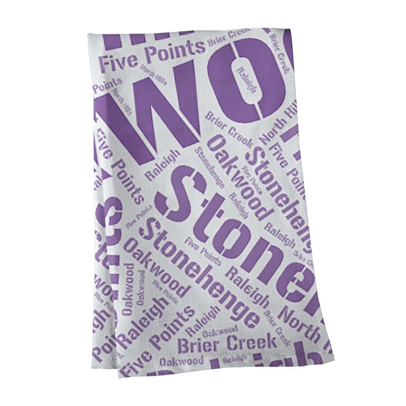 Serviette à thé « districts », Mauve, Raleigh