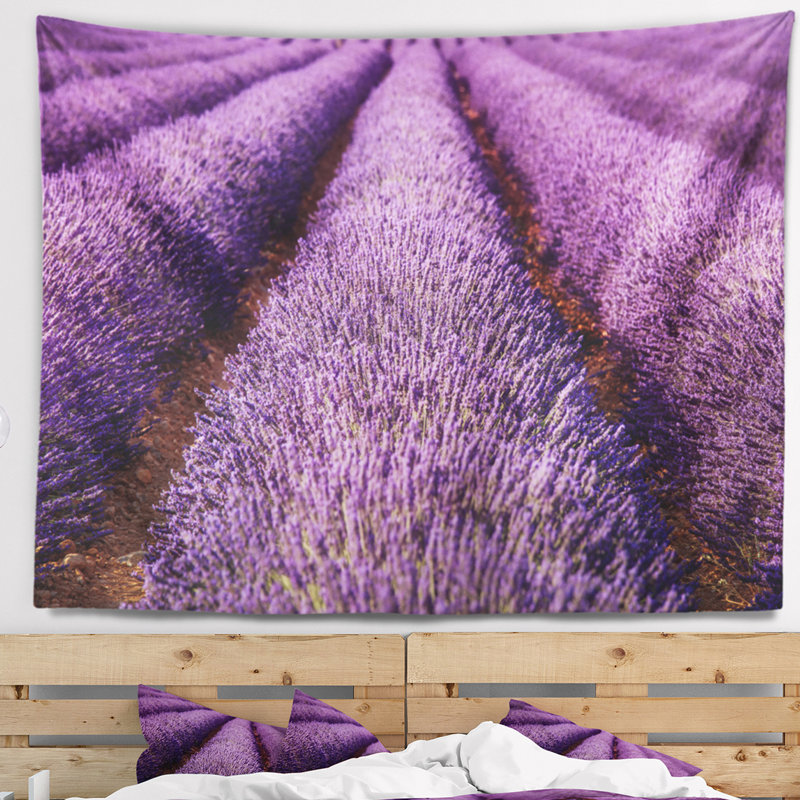 Tapisserie Schafer Landscape Endless Rows of Lavender, H 68 po x l 80 po