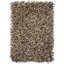 Cyrah Handmade Shag Abstract Black/Brown/Cream Area Rug