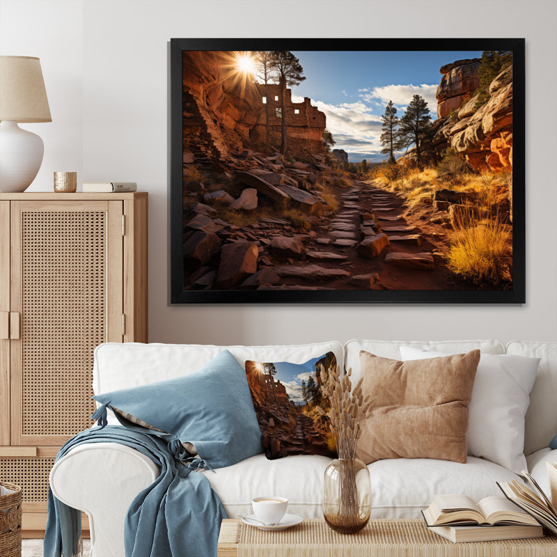 Canyon sculpté Legacy - impression, H 12 po x l 20 po x P 1 po, Cadre flottant noir