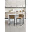 Ensemble de 2 chaises de salle à manger rembourrées en fer Minimalist-1571815634