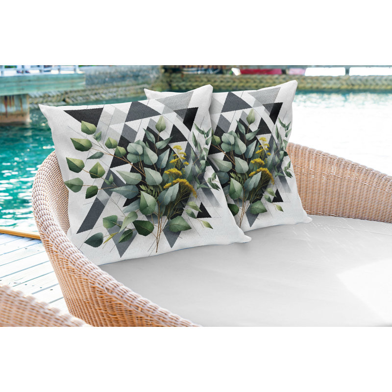 Coussin décoratif réversible en tissu, Rectangle, H 16 po x l 36 po