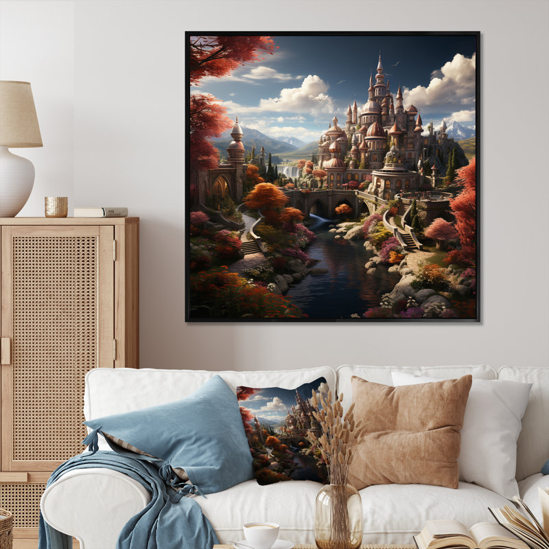 Fantasy Fantasy Realms Follow - impression, Cadre flottant noir, H 16 po x l 16 po x P 1 po
