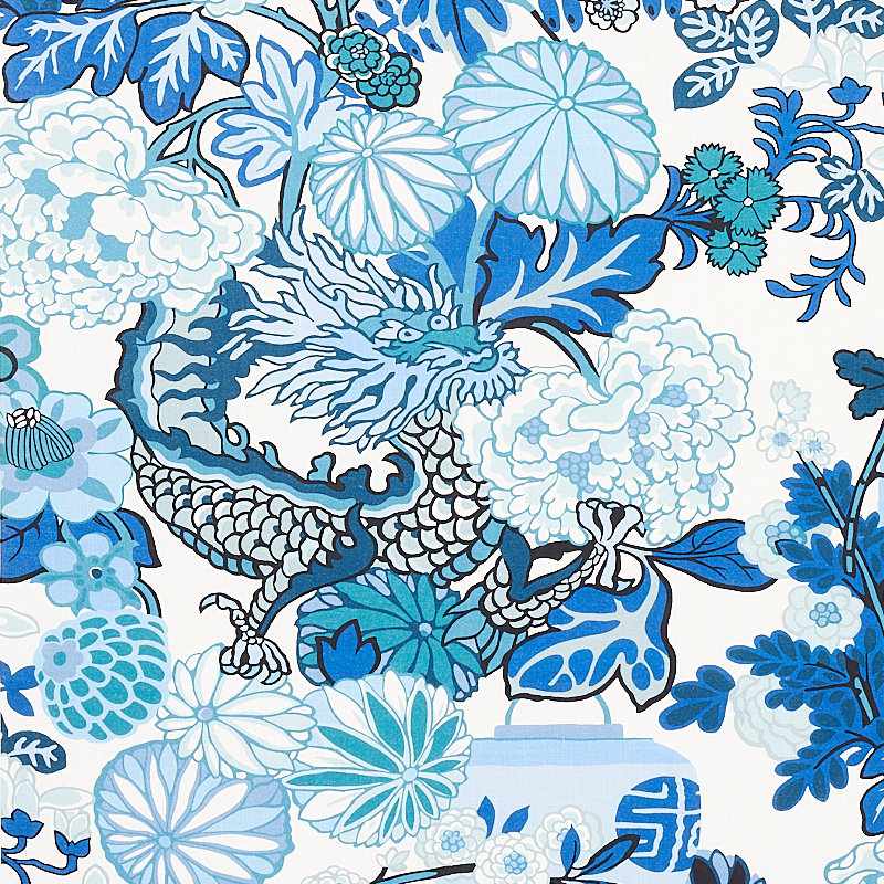 Tissu intérieur / extérieur de la ville, Bleu porcelaine