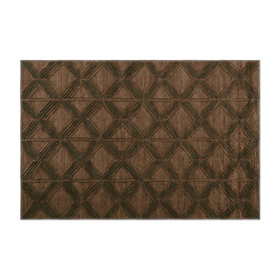 Tapis brun intérieur et extérieur Trellis