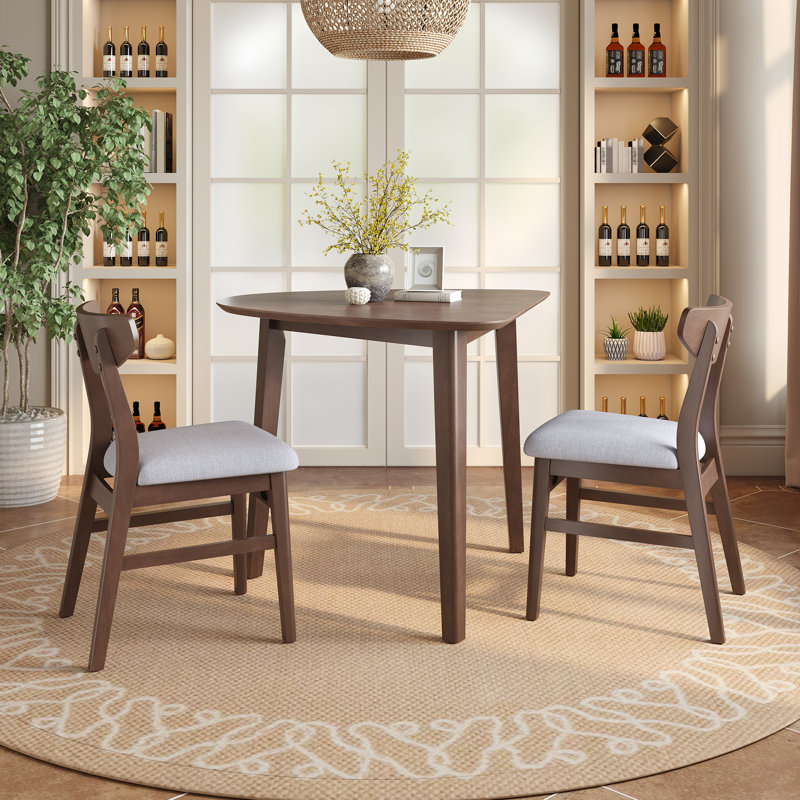 Ensemble de table de salle à manger 3 pièces pour 2 personnes, table de cuisine moderne et chaises, ensemble de salle à manger