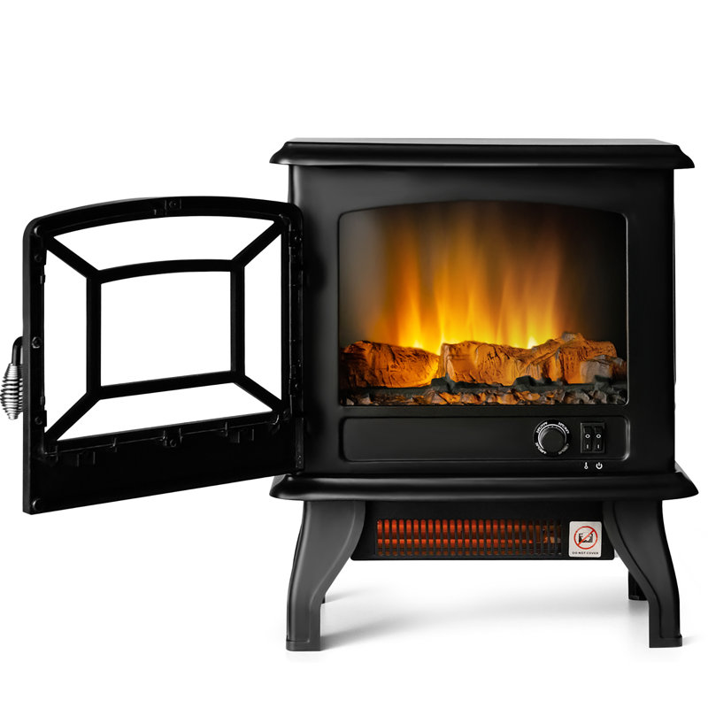 17'' W Black Electric Stove with 4777 BTU