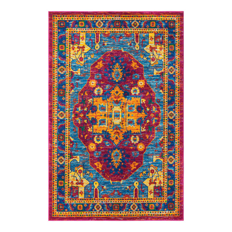 Ervand Oriental Indoor / Outdoor Rug, Rectangle 5'3" x 8'